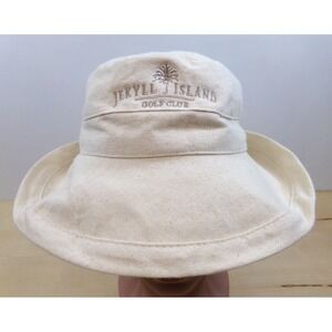 Scala Collezione UPF 50 Cotton Bucket Hat Jekyll Island Golf Club Beige Khaki